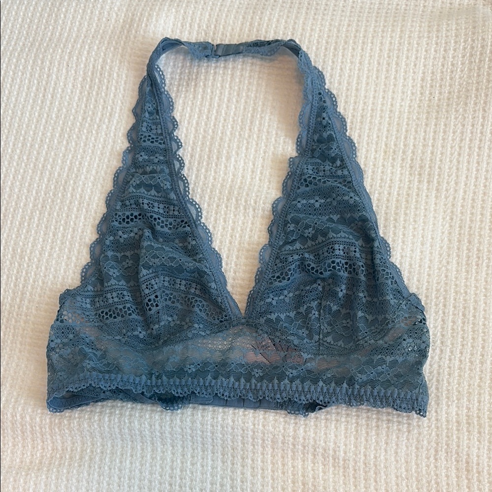Victoria's Secret Blue Lace Triangle Bra